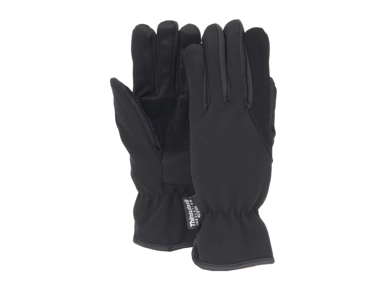 Guanto poliestere tinta unita con fodera thinsulate nero taglia l