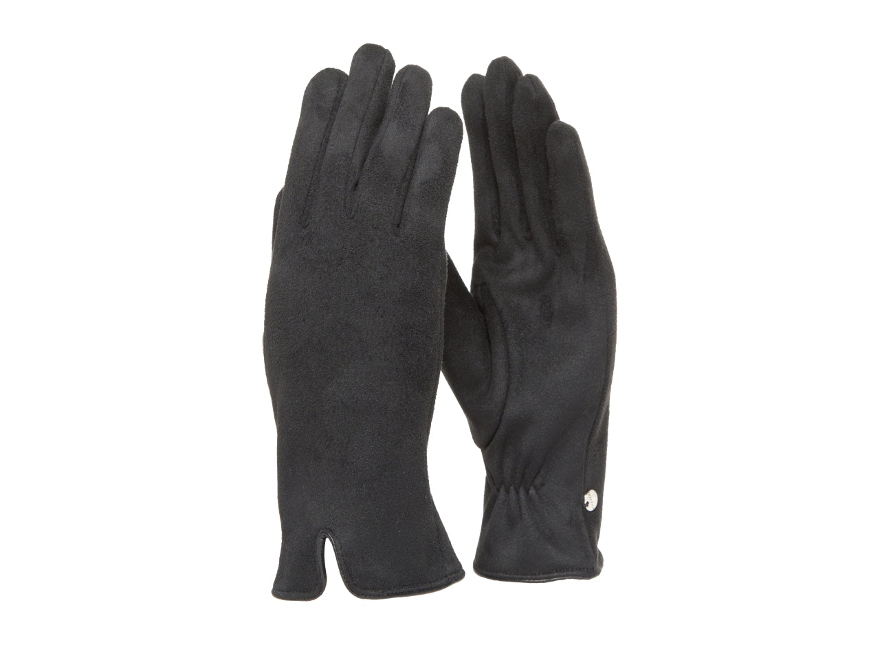 Guanto touch screen in ecopelle scamosciata tinta unita assortiti