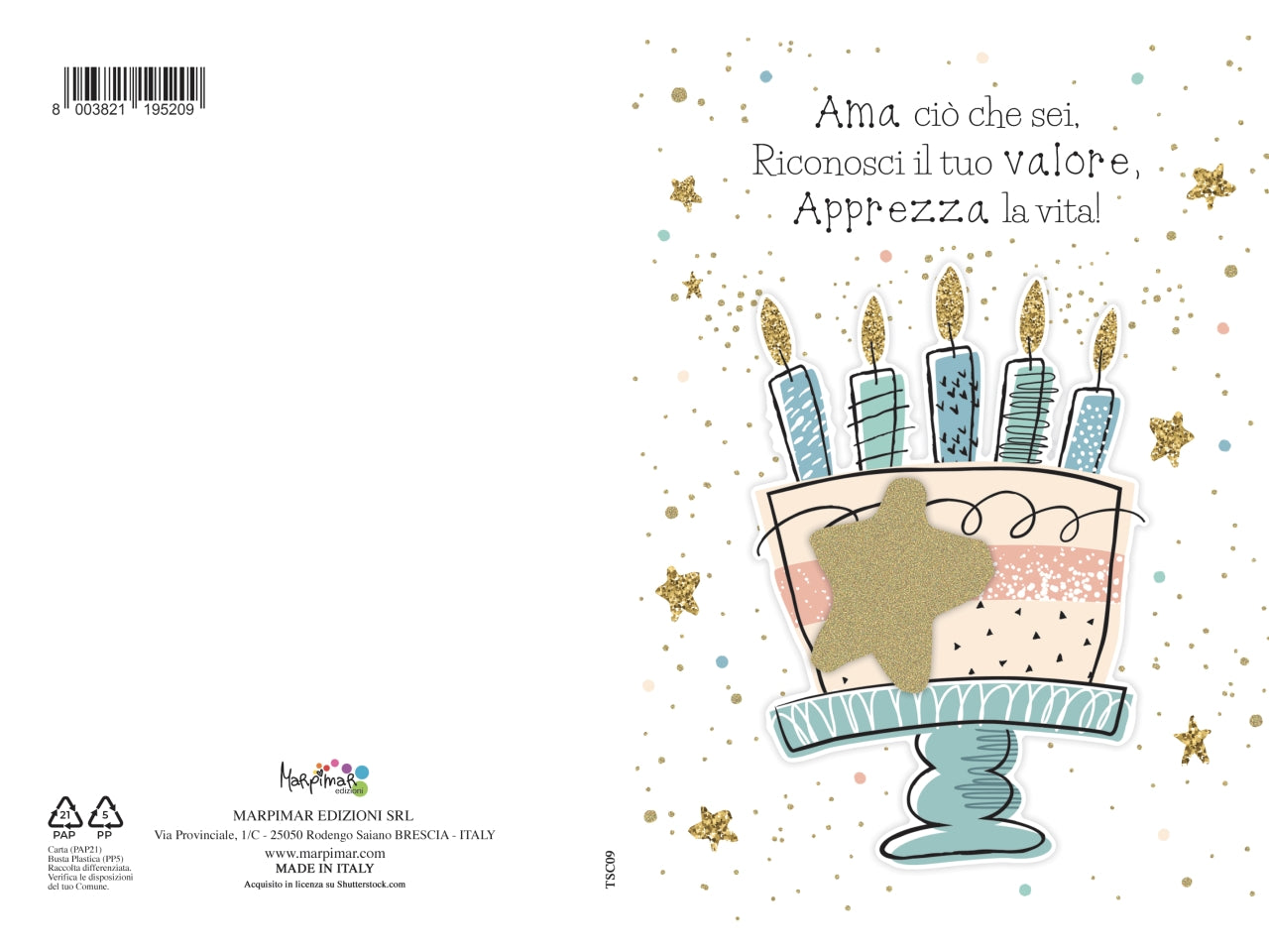 Biglietto compleanno special con applicazioni + foil