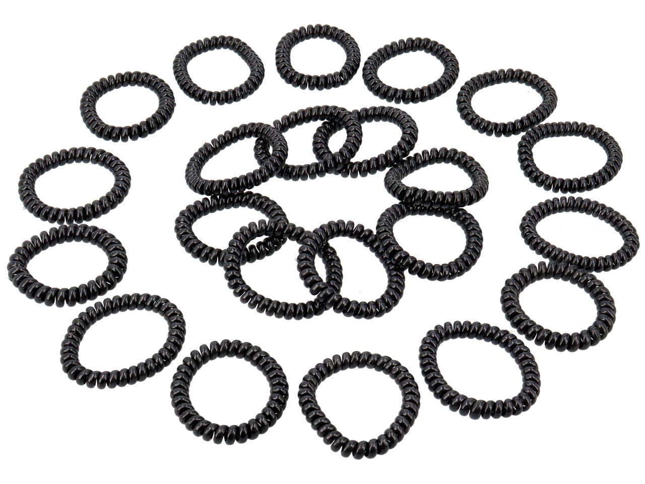 Ferma coda spirolino piccolo con laccio pre telefono nero