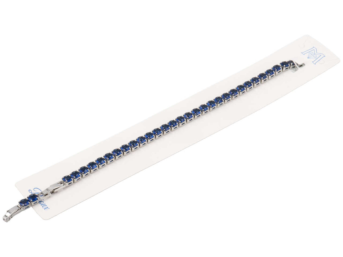 Bracciale tennis blu 5mm
