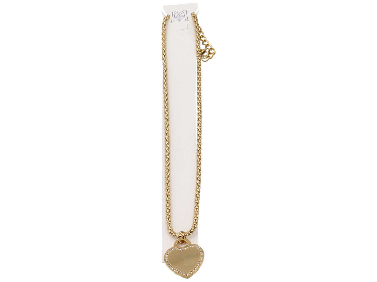 Collana con ciondolo a forma di cuore dorato
