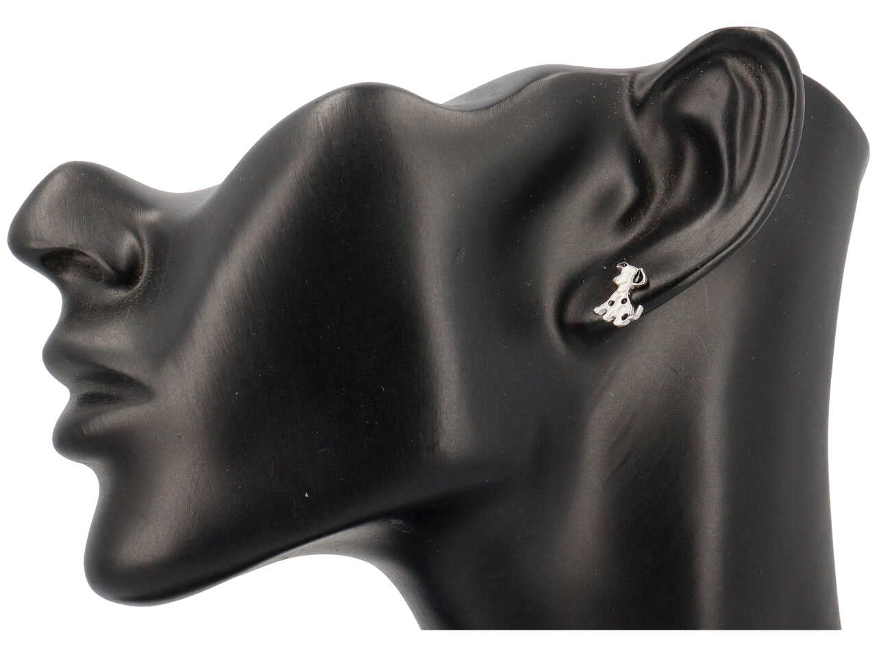 Orecchini dalmata bianco smaltato