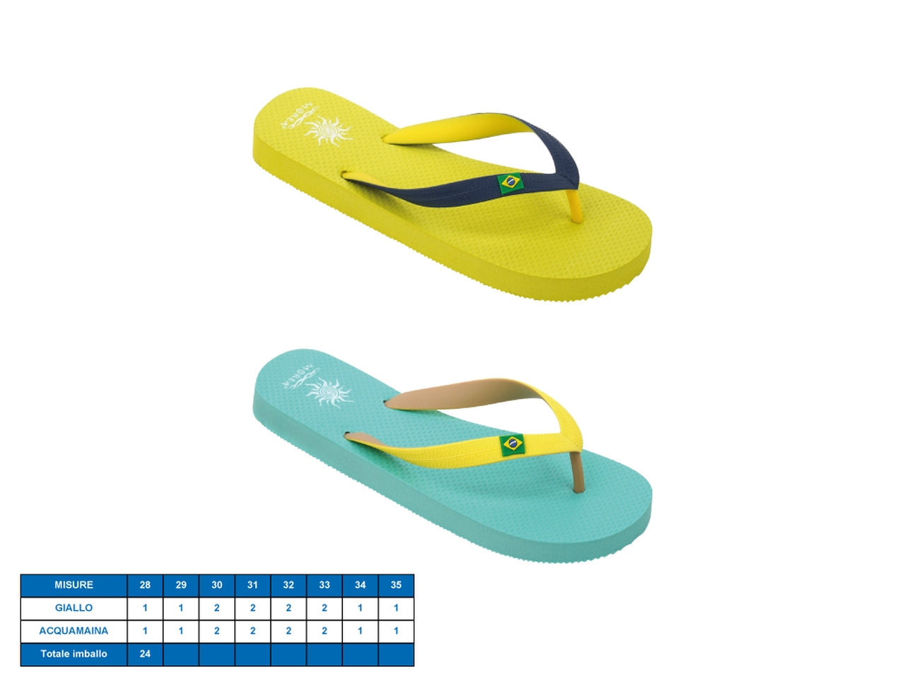 Ciabatta bimbi peschici tg28-35 2 assortiti