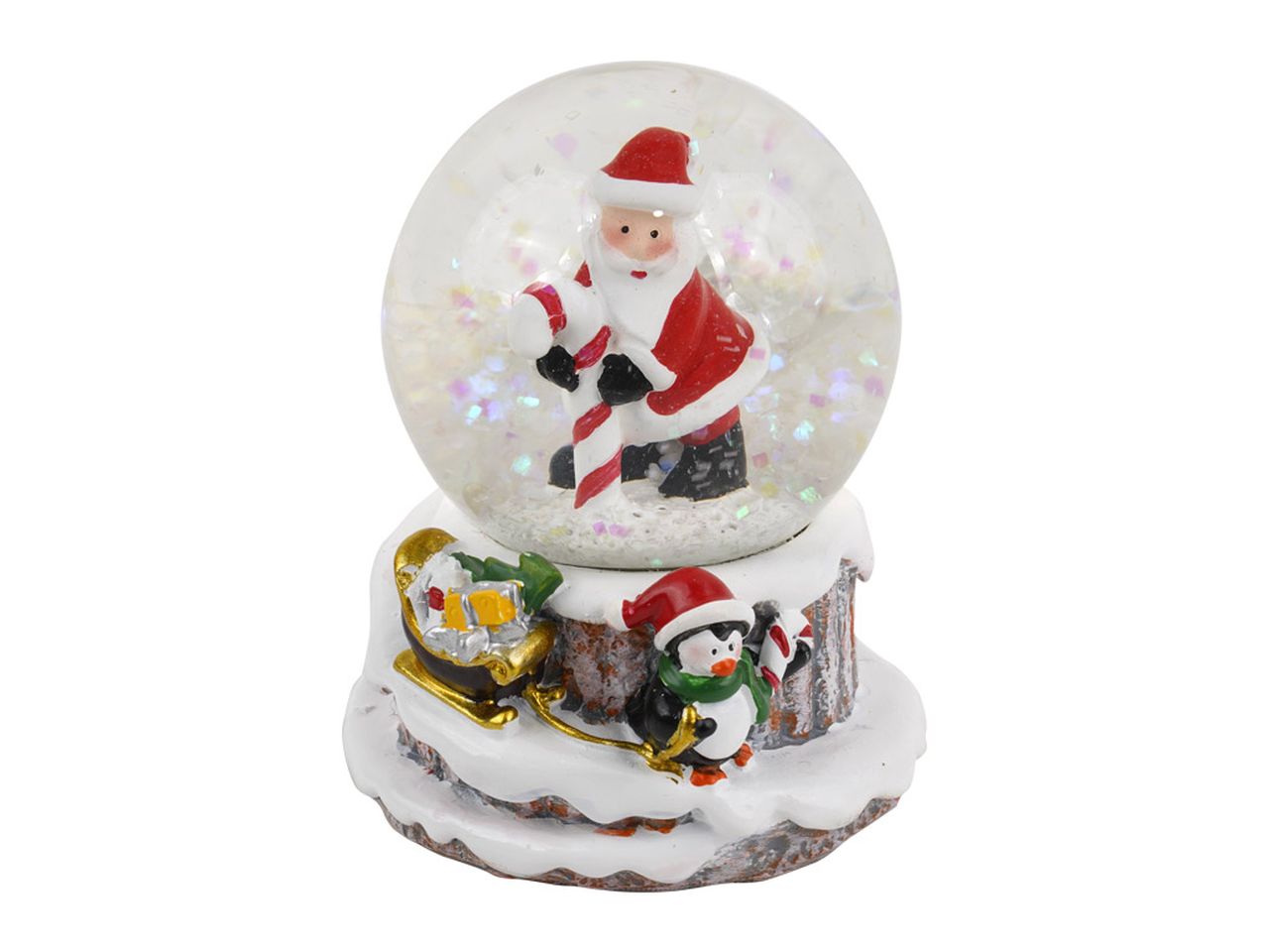 Sfera di neve co babbo natale misura 6cm