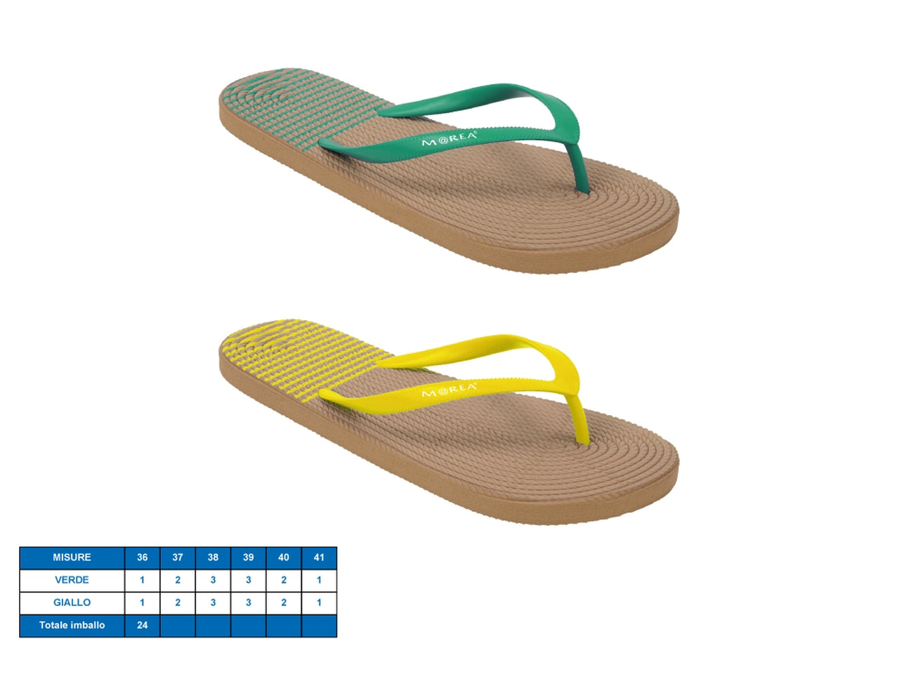 Infradito da donna in plastica eva con plantare lavorazione tipo corda, dal  36 al 41 - M@rea