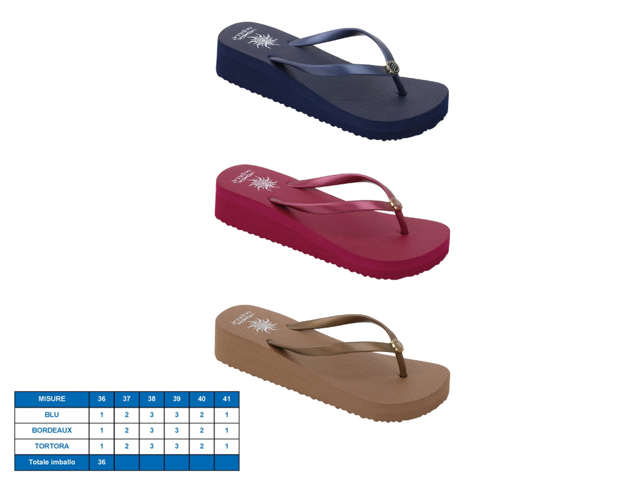 Ciabatta Lanciano taglie dal 36 al 41 in colori assortiti