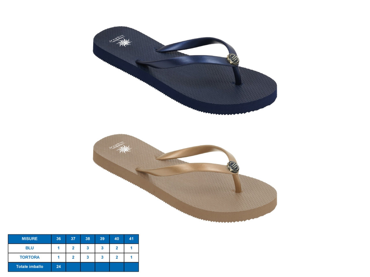 Infradito da donna in plastica eva, colori assortiti dal  36 al 41 - M@rea