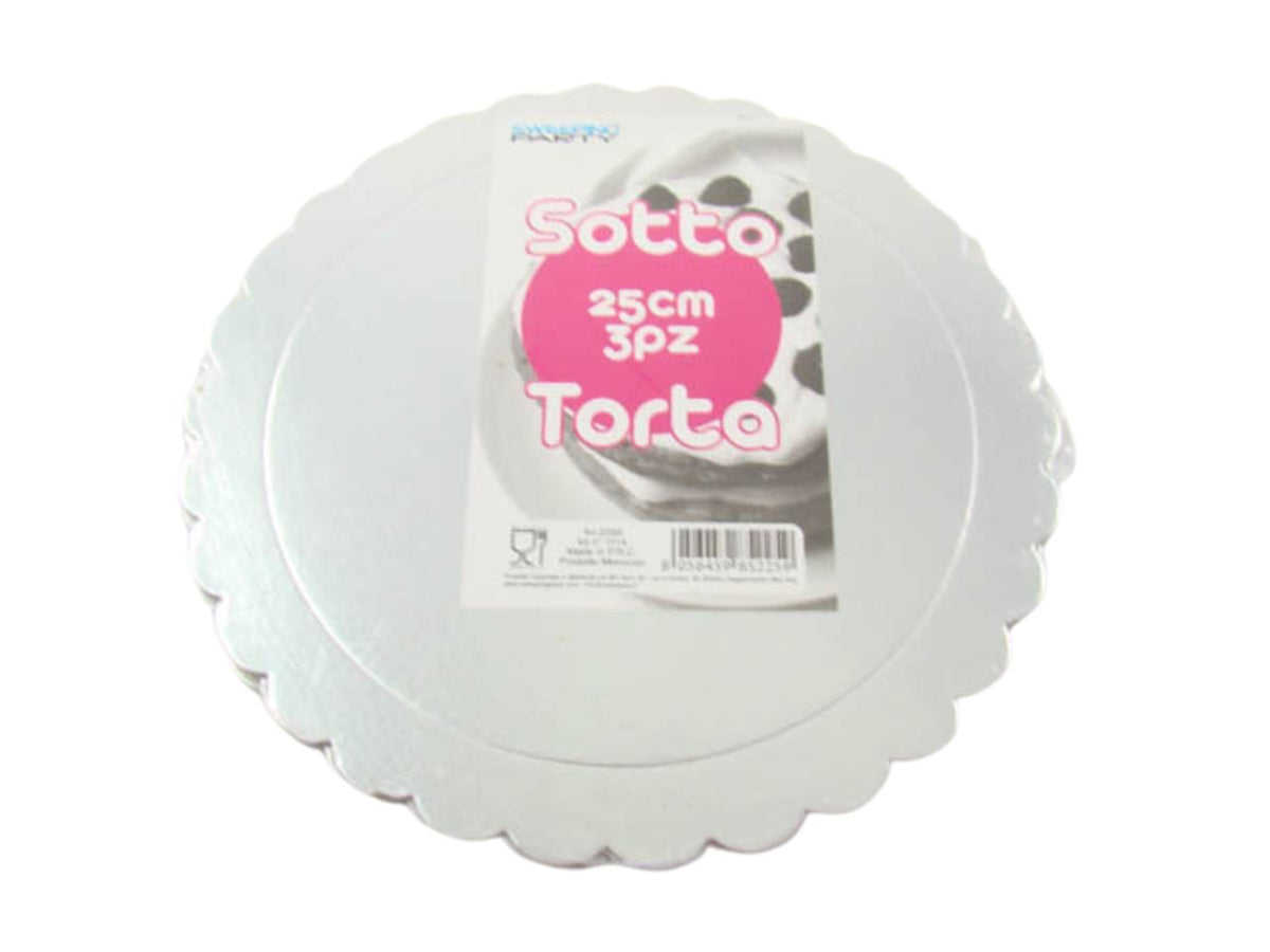 Sotto torta cm.25 argento 2259