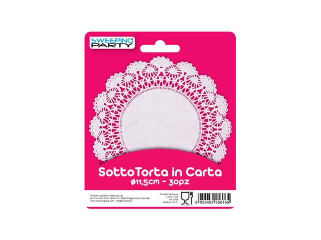 Sotto torta merletto d.11.5cm 30 pezzi6165