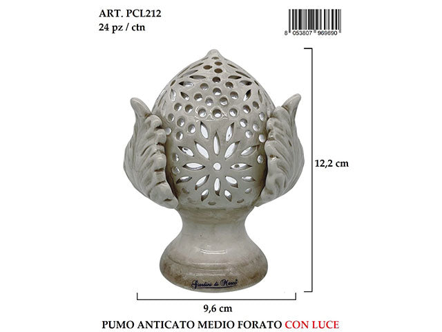 Pumo medio anticato forato h12cm pcl212