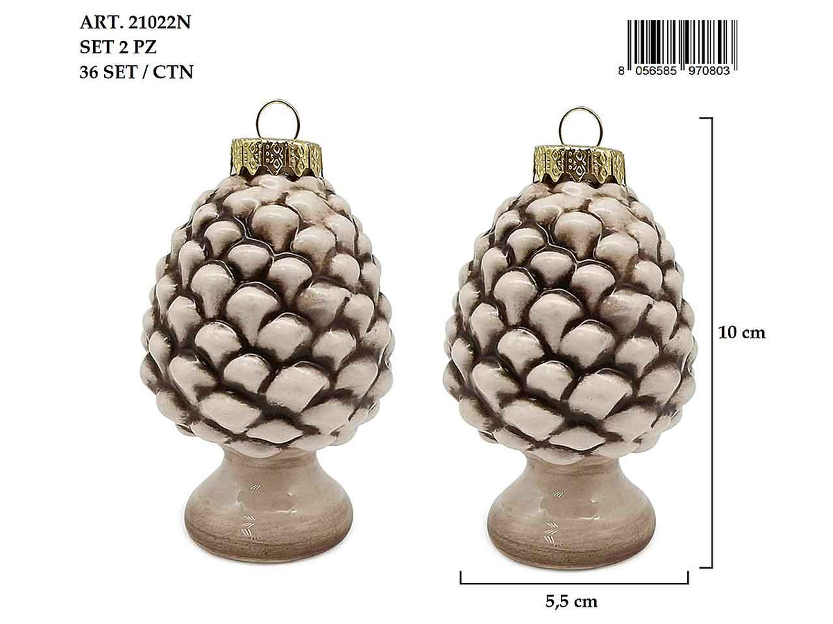 L.pigna anticata sfera di natale $