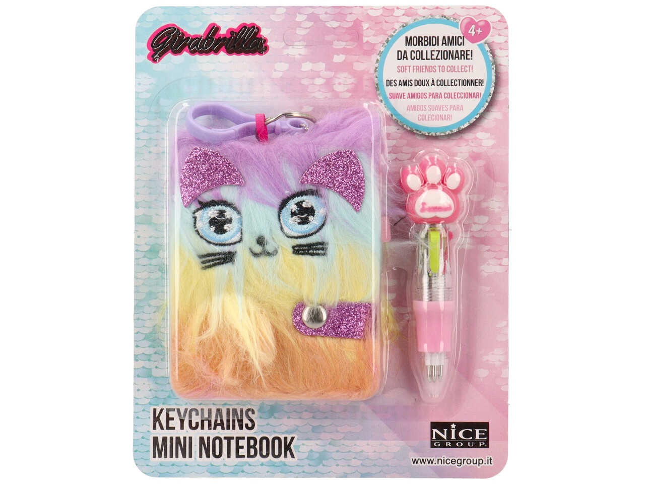 Girabrilla keychains mini notebook