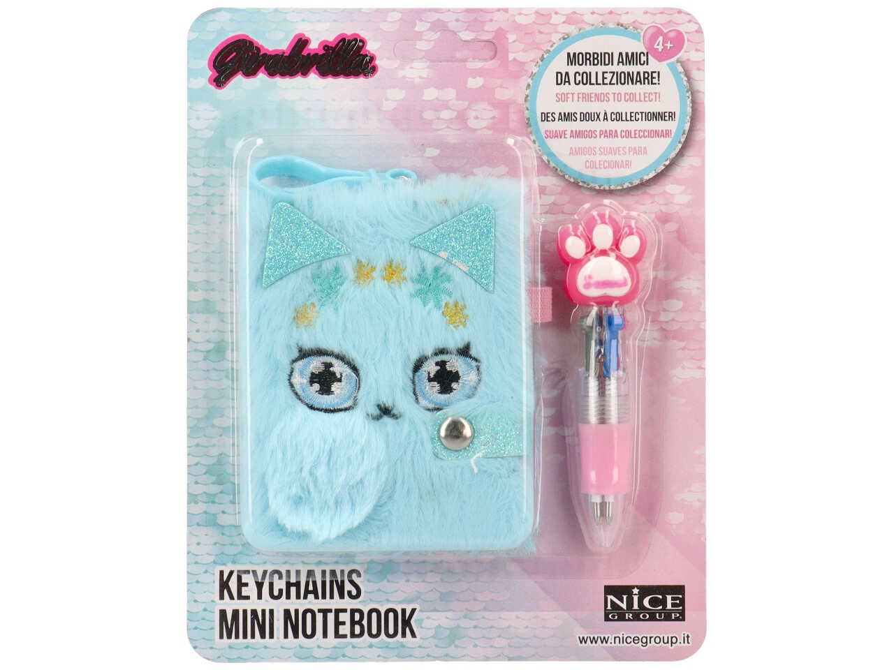 Girabrilla keychains mini notebook