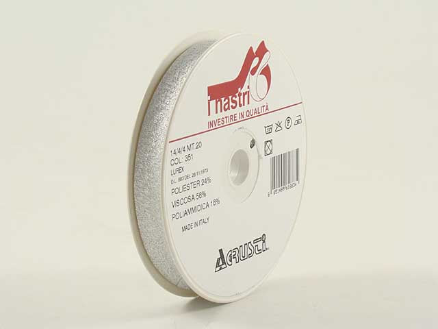 Nastro lurex argento mt.20 14/4/4