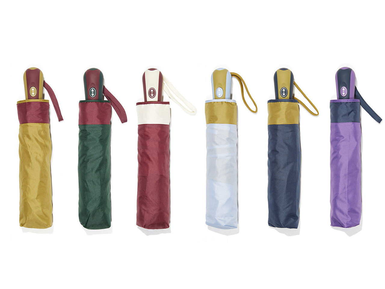 Ombrello da pioggia tascabile unisex antivento monocromatico in 6 colori assortiti â Gallotti