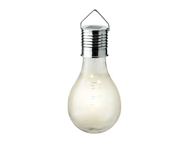 Luce solare da giardno rotonda in plastica batteria da 40mah tensione 1,2v led bianco caldo emissione luminosa 1lm autonomia 6 ore con interruttore d.8xh.14cm $