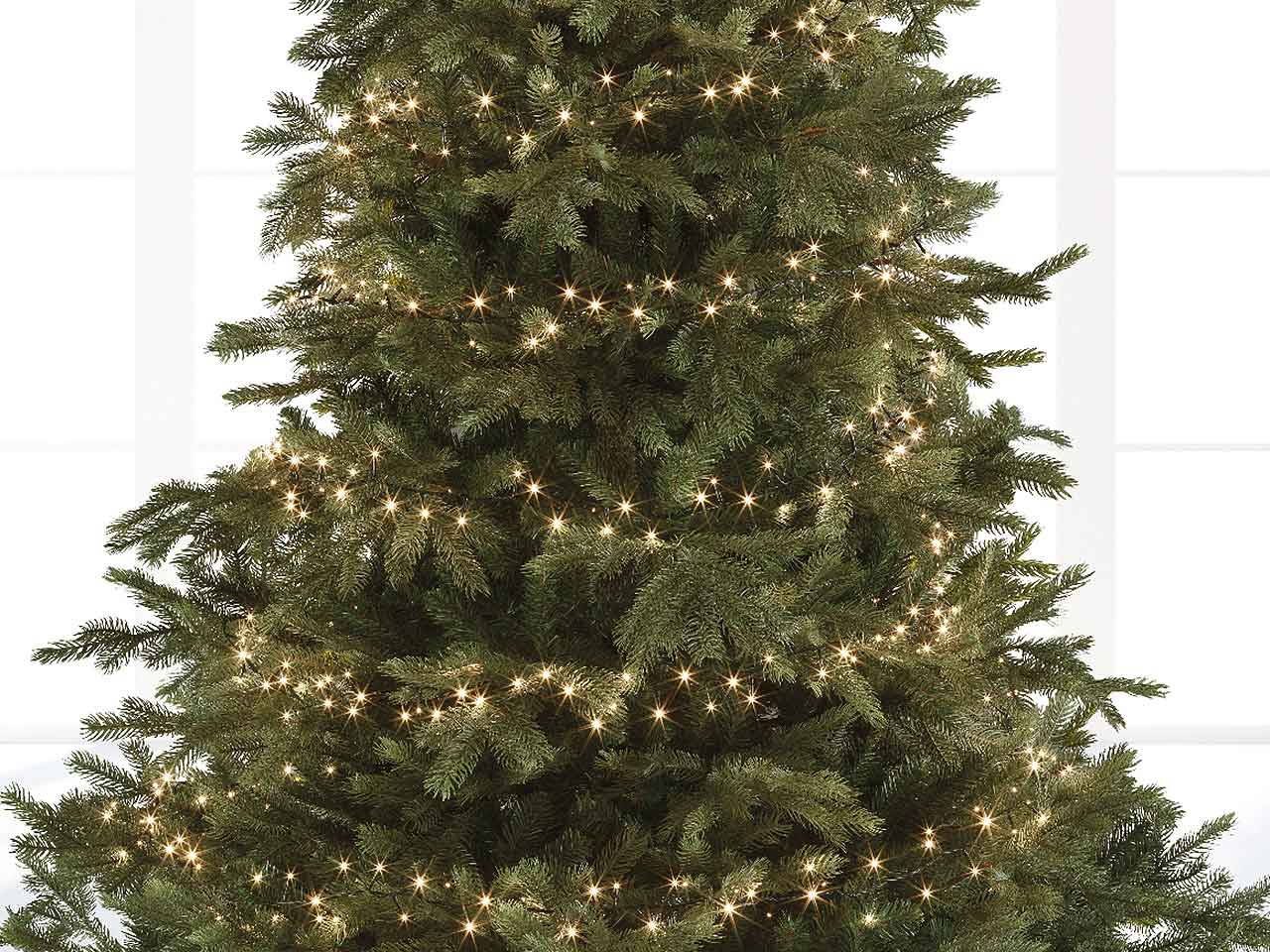 Catena luci 2000led bianco caldo 8 funzioni 45mt filo verde per uso interno/esterno