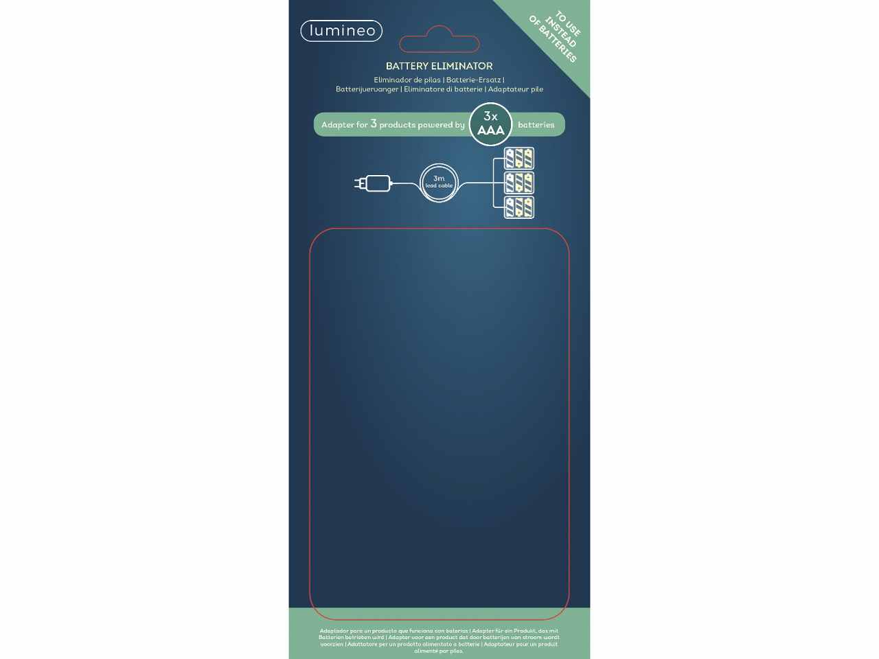 Caricatore per batterie ricaricabili 300cm nero