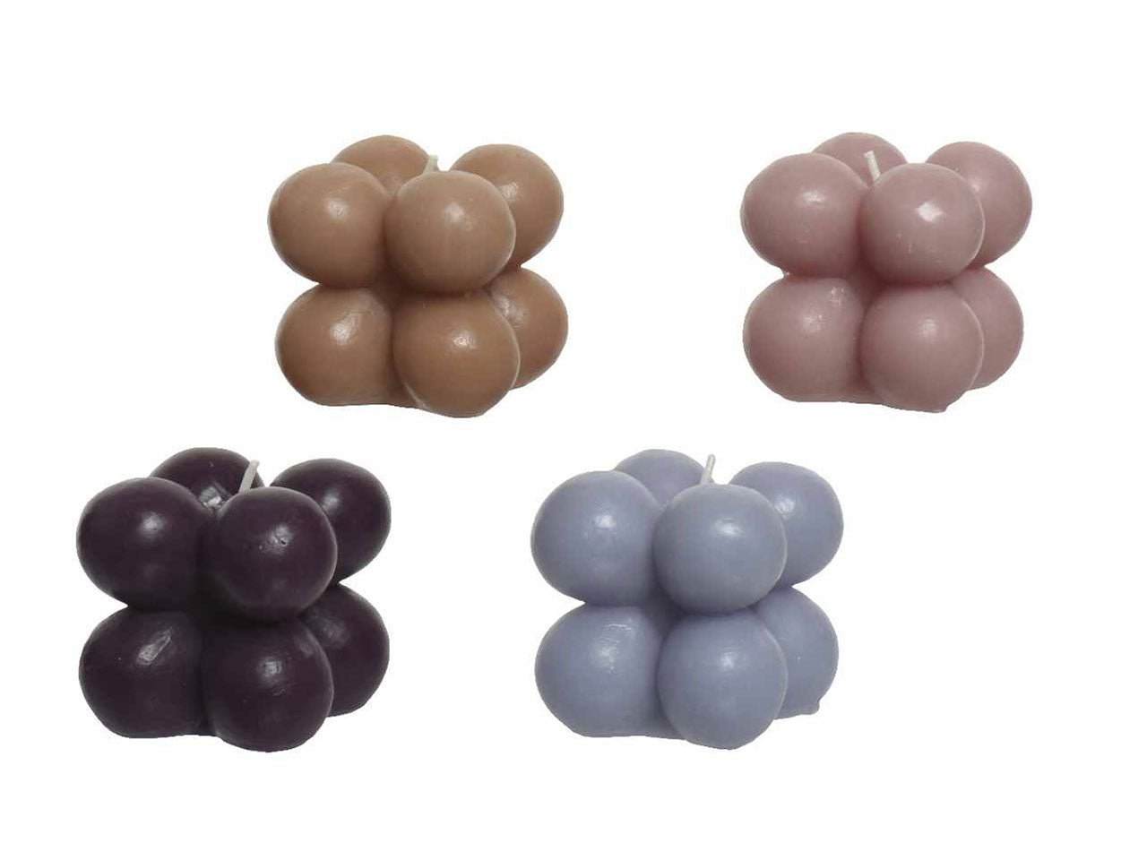 Candela decorativa 10 ore di combustione 4 colori assortiti 6.8xh.6.3cm