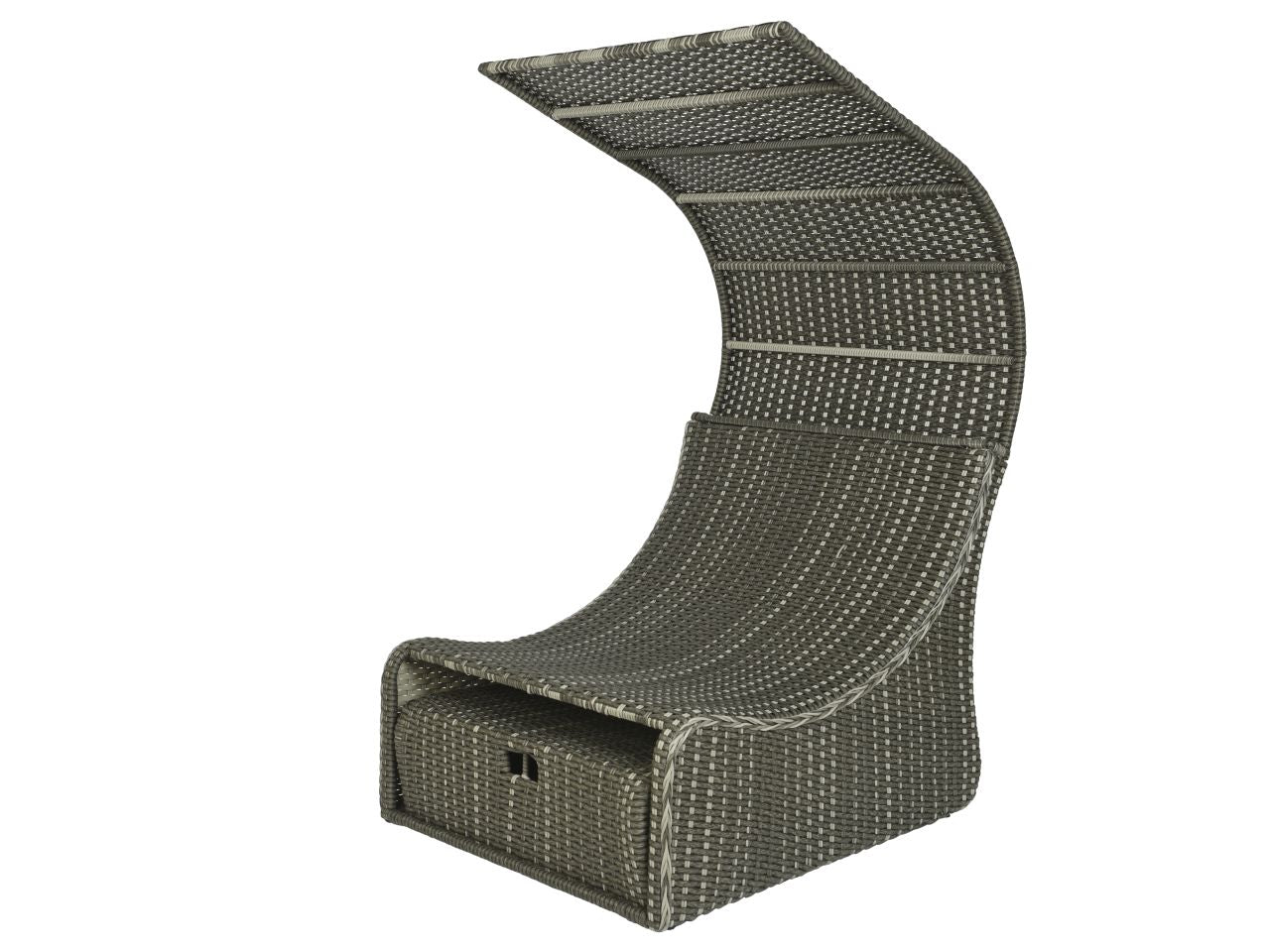 Poltrona letto daybed siesta in vimini 108x90xh.150cm grigia