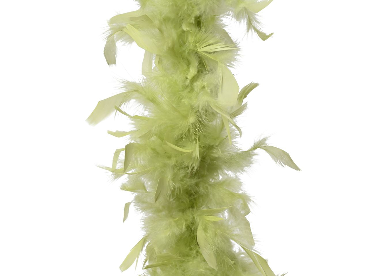Boa di piume colore pistacchio misura lun.15cm x lar.15cm x alt.184cm
d.15cm