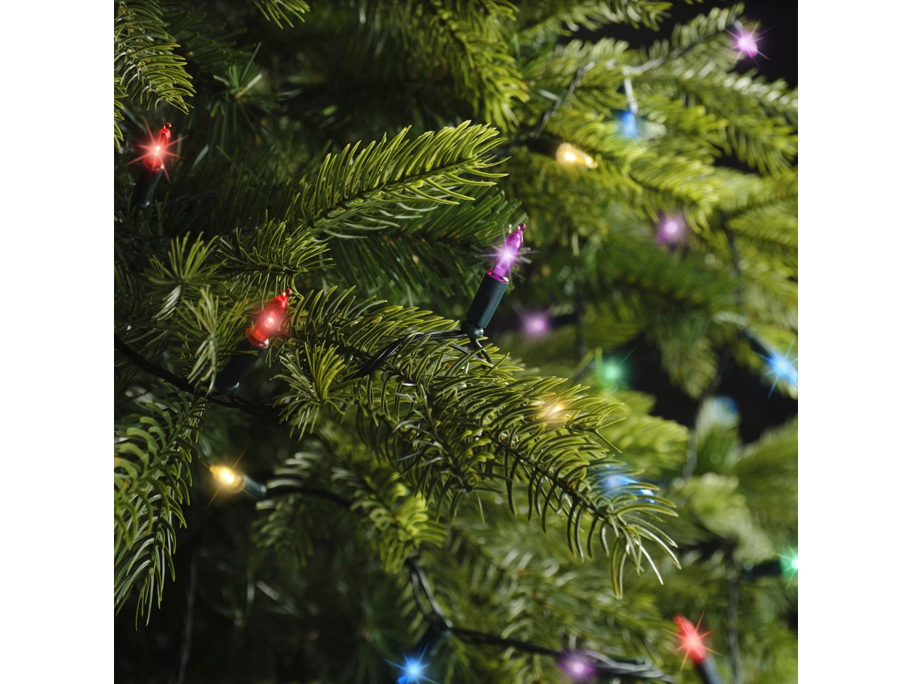 Mini luci led con 8 funzioni effetto scintillio ad uso interno colore verde multicolore misura lun.1790cm  3mm  180