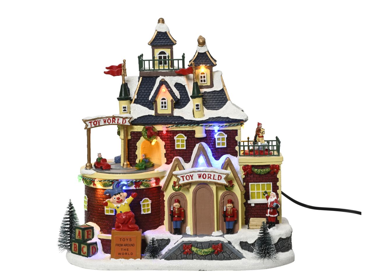 Scenario natalizio con led in poliresina per uso interno colore multicolore misura lun.16.9cm x lar.29cm x alt.29cm  5mm  12