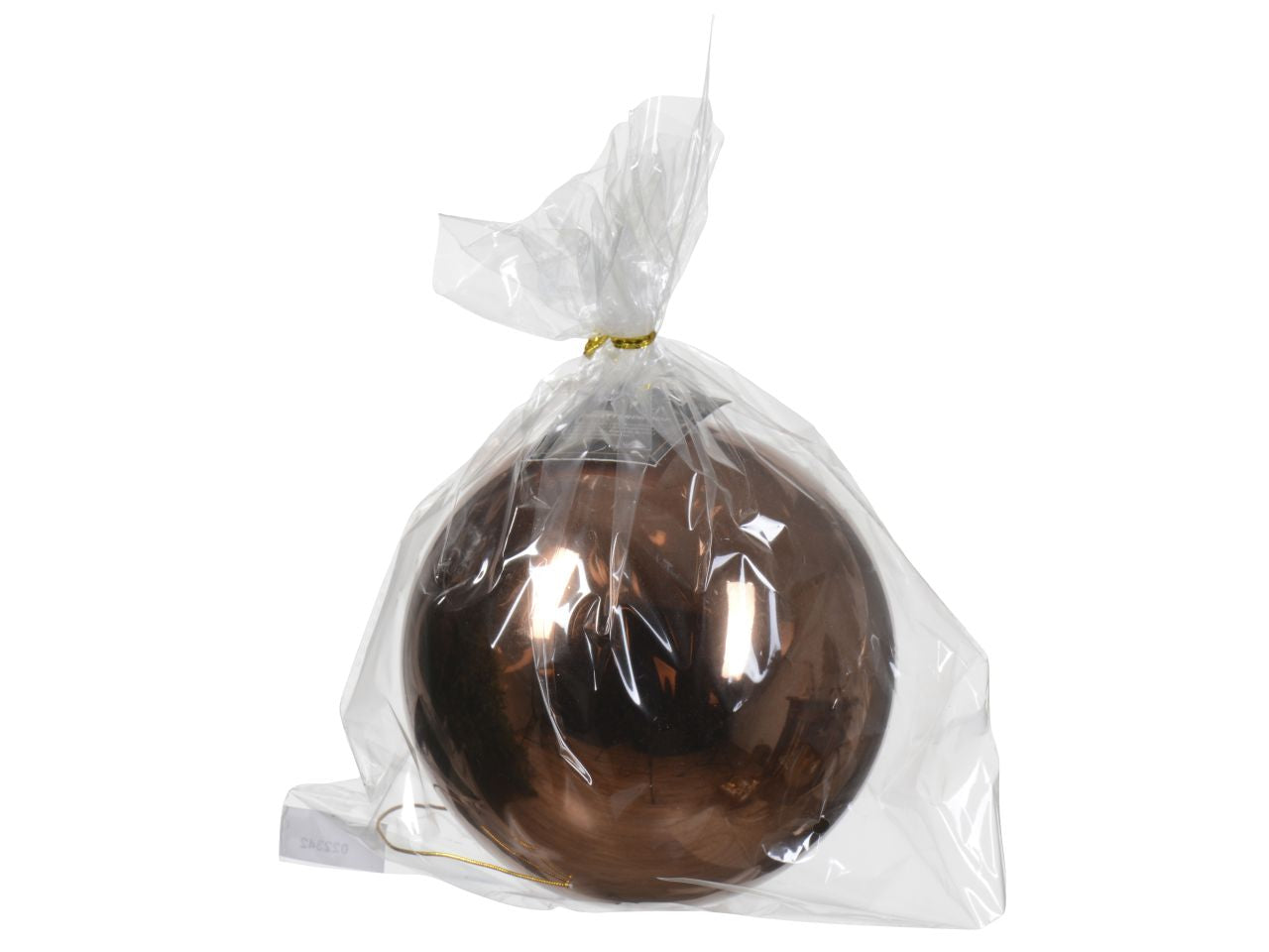 Palla 14cm marrone lucido