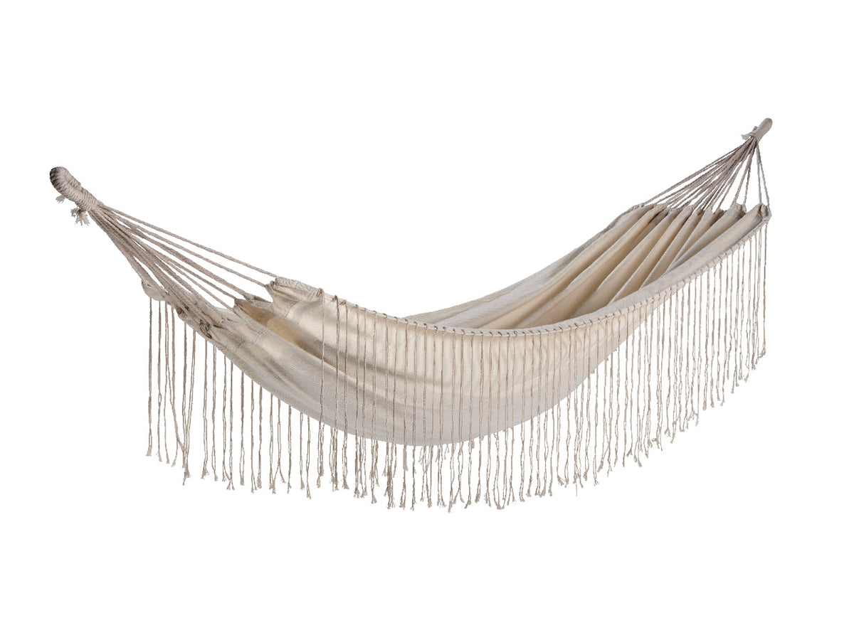 Amaca in cotone avorio stile boho, senza supporto, capacitÃ  100 kg - 290x100cm - Outdoor Living