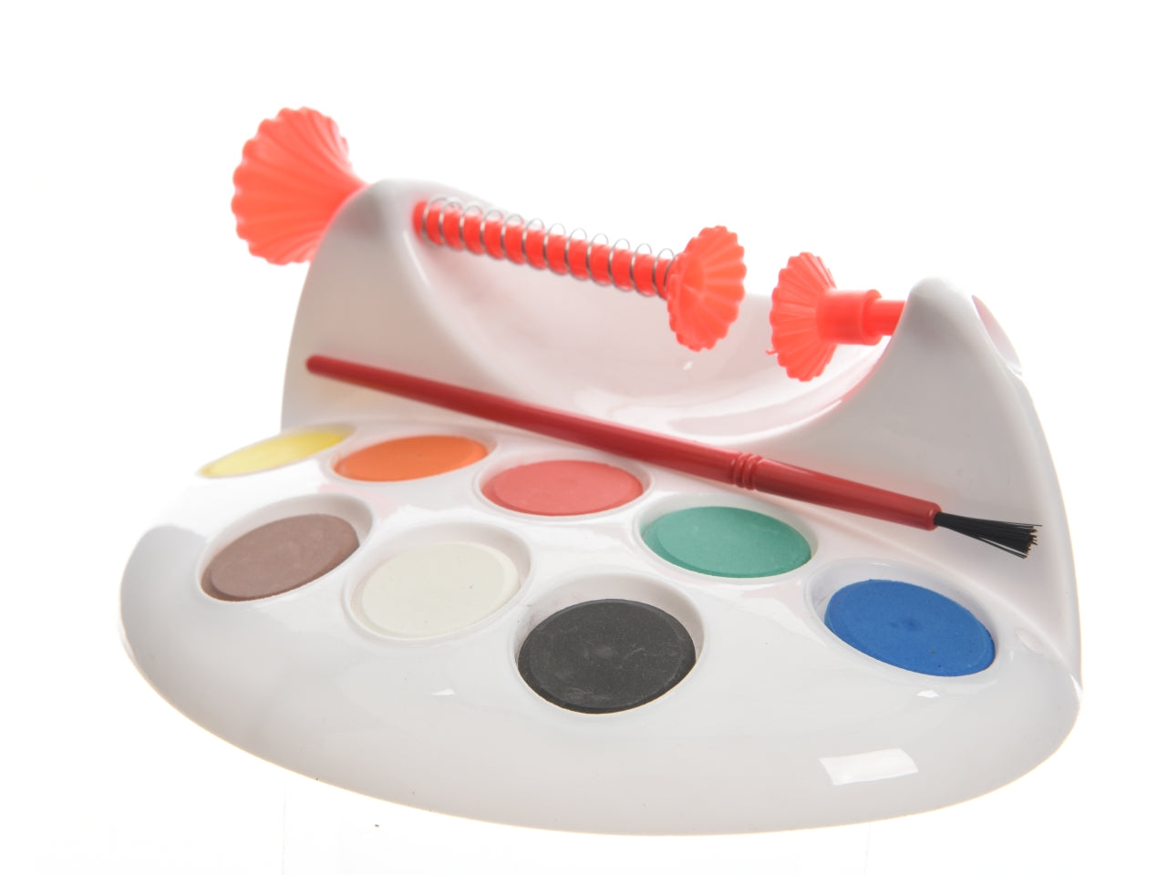 Portavernici per uova in plastica con 8 colori e un pennello