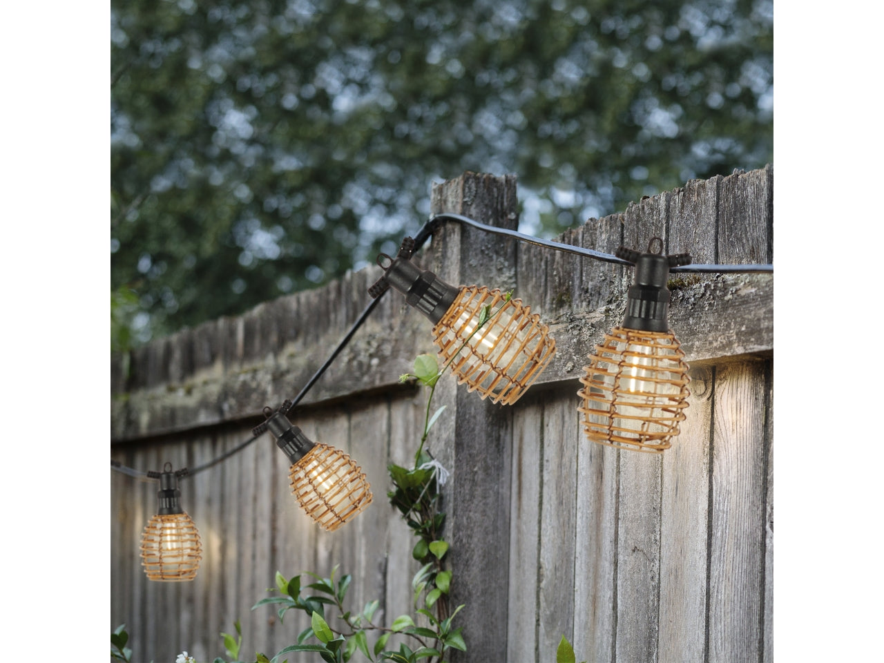 Catena luci esterno 4,5m, 10 led bianco caldo, uso interno/esterno, impermeabile ip44, collegabile fino a 40 luci - Kaemingk