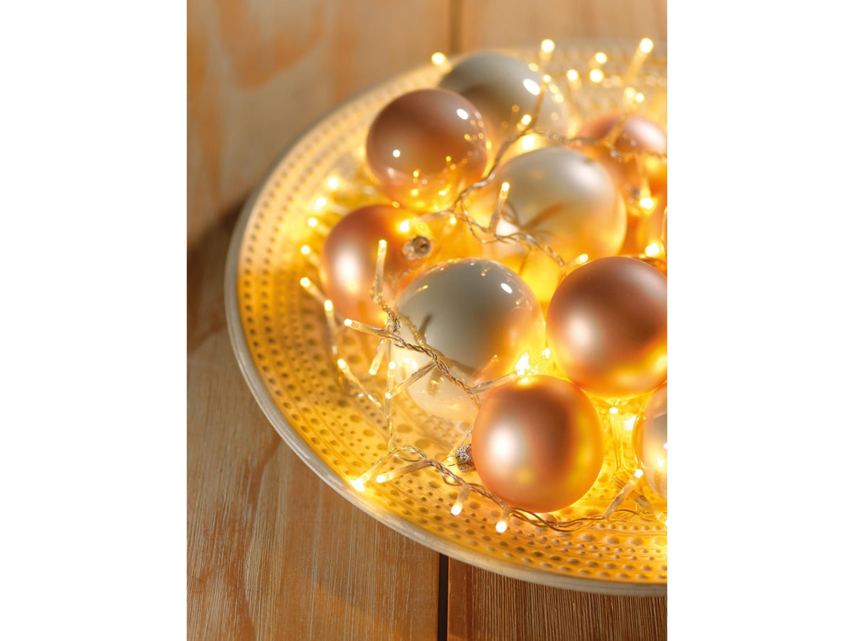 Catena luci 2000led bianco caldo 8 funzioni 45mt filo trasparente per uso interno/esterno