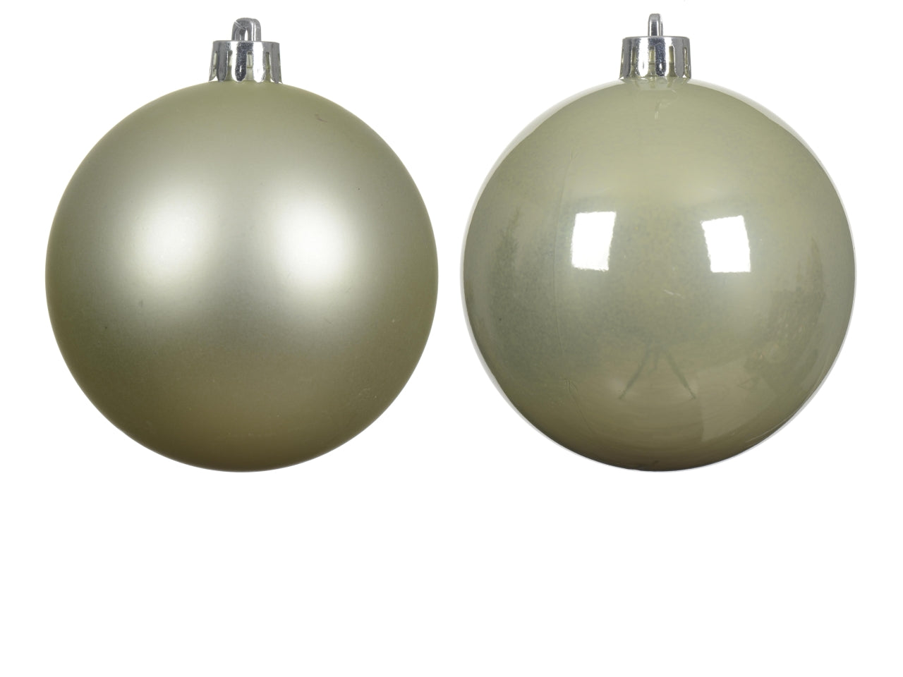 Palla natalizia verde menta opaca e lucida in plastica d.6 cm, set da 12 palle - Decoris