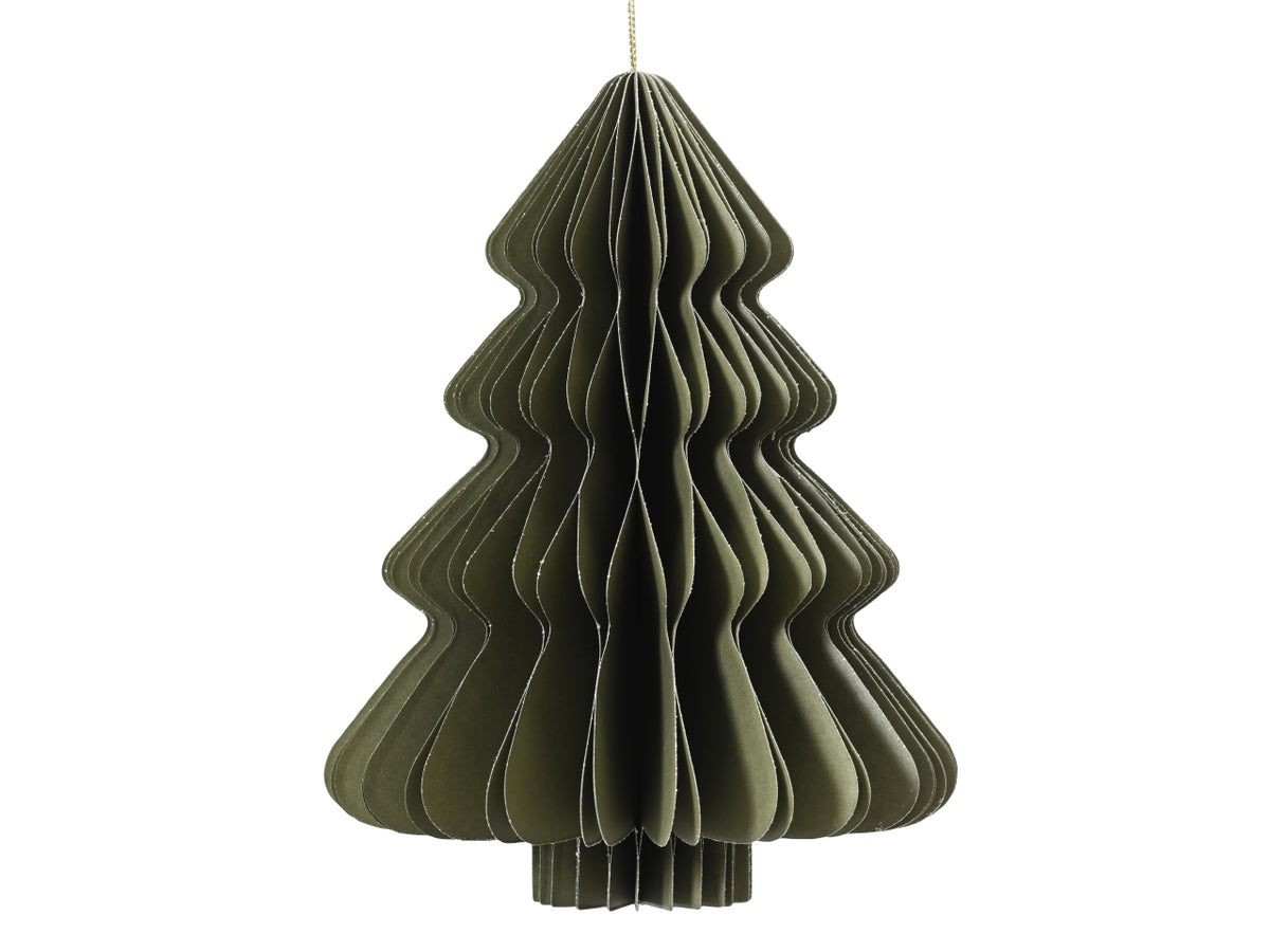 Decorazione albero in carta 15xh.20cm verde