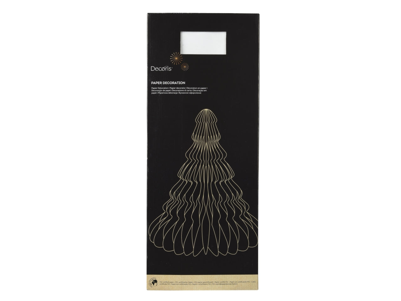 Decorazione albero in carta 48xh.60cm bianco