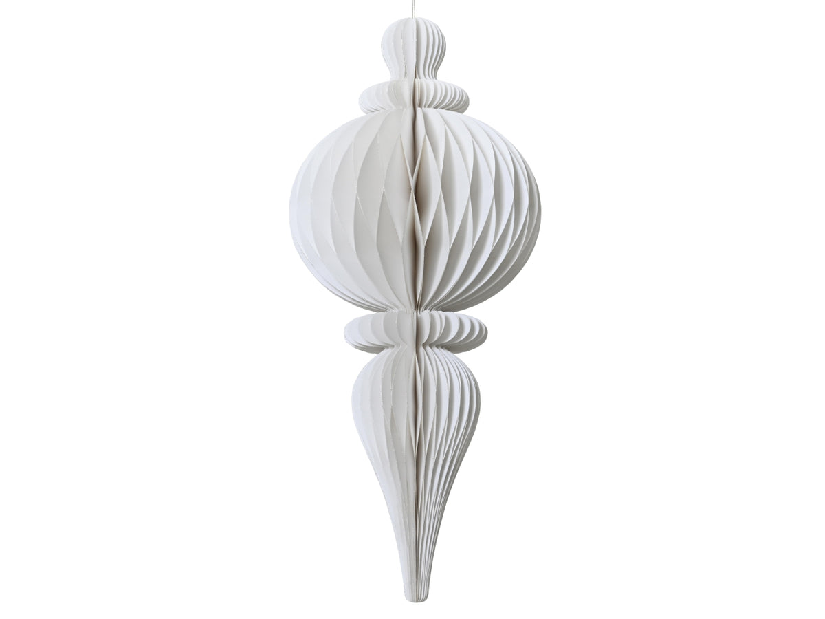 Decorazione goccia in carta 34xh.80cm maxi bianco