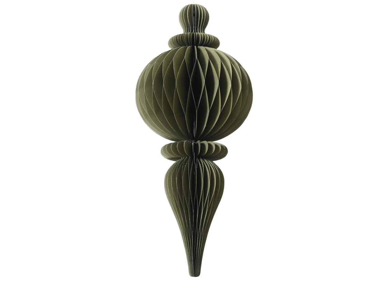 Decorazione goccia in carta 34xh.80cm verde