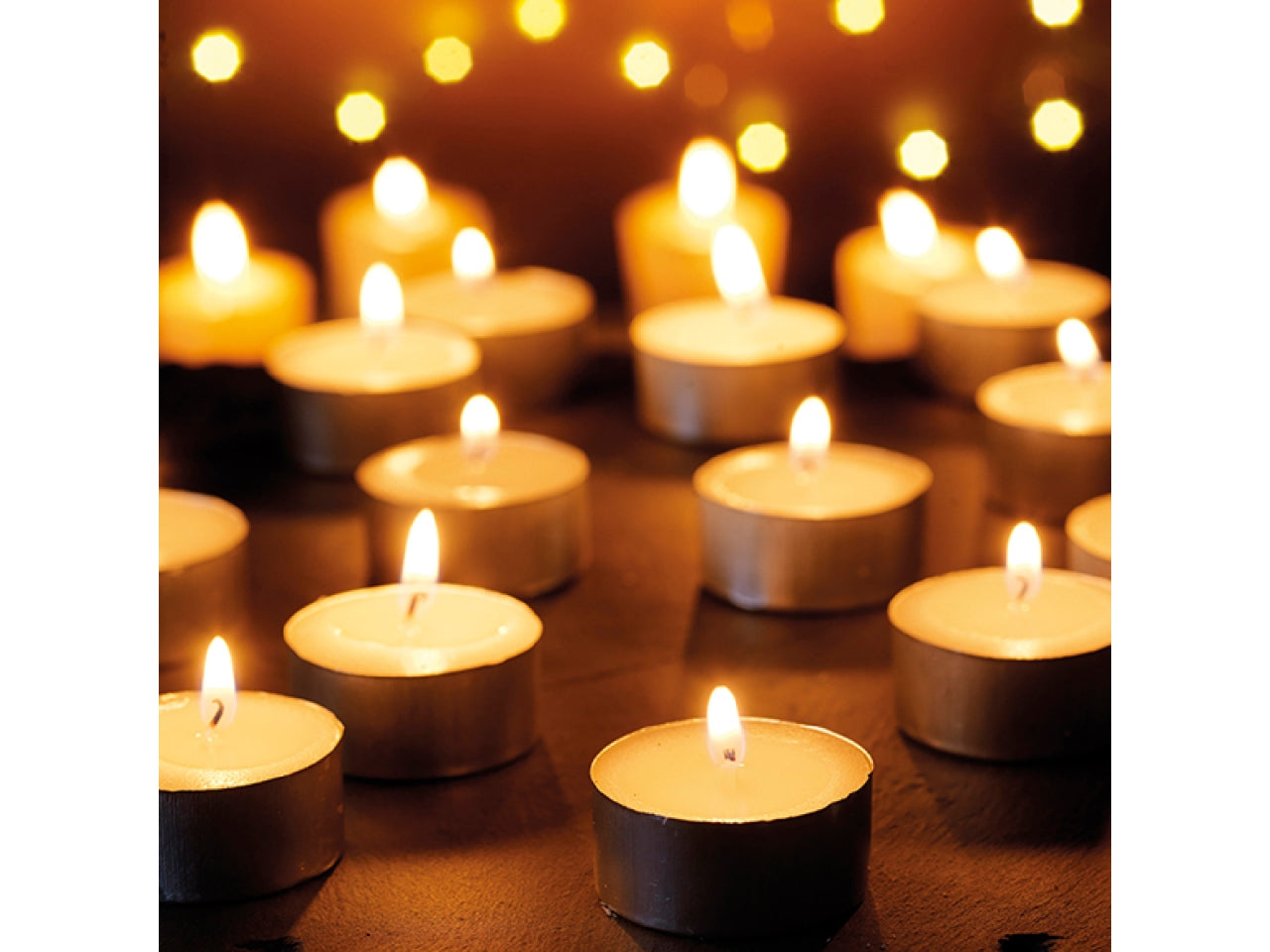 Tealight bianco in cera set da 50 diametro 3,9cm x altezza 1,5cm