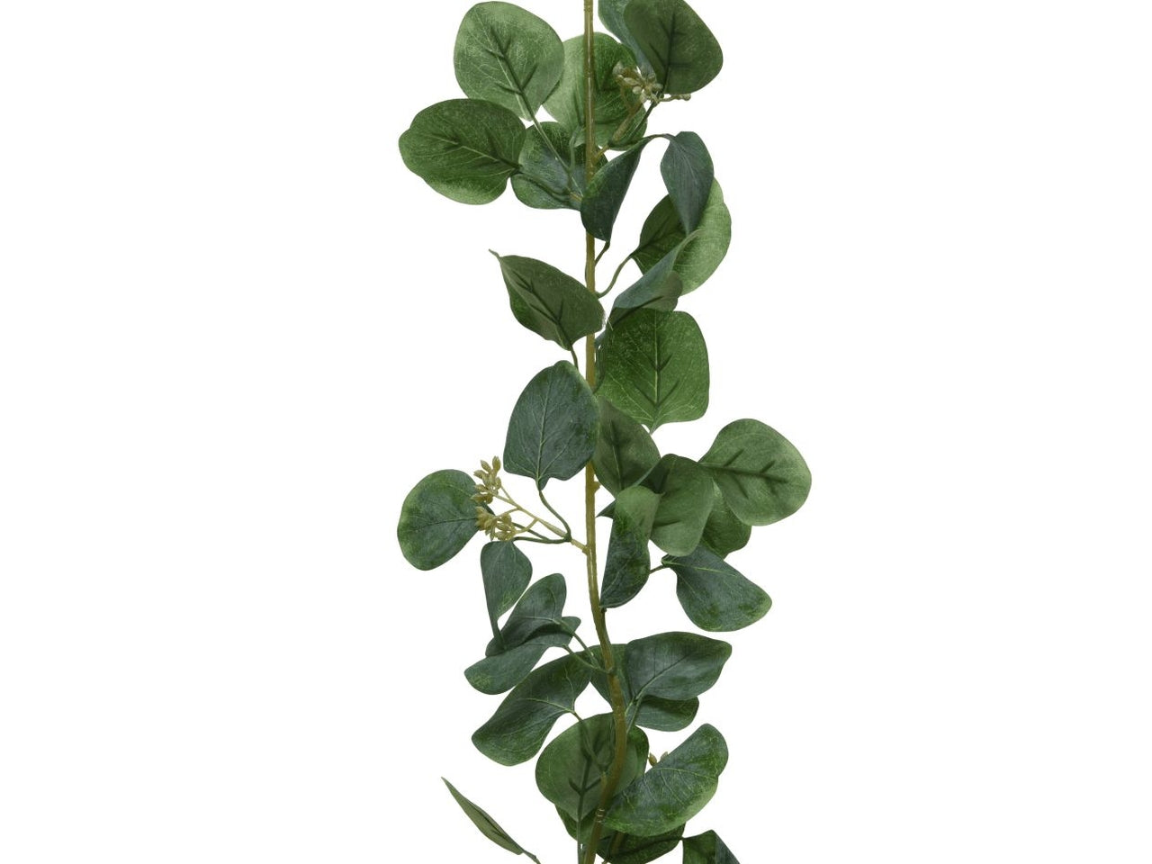 Ghirlanda di eucalipto artificiale in polyester lunghezza 180cm x diametro 12cm