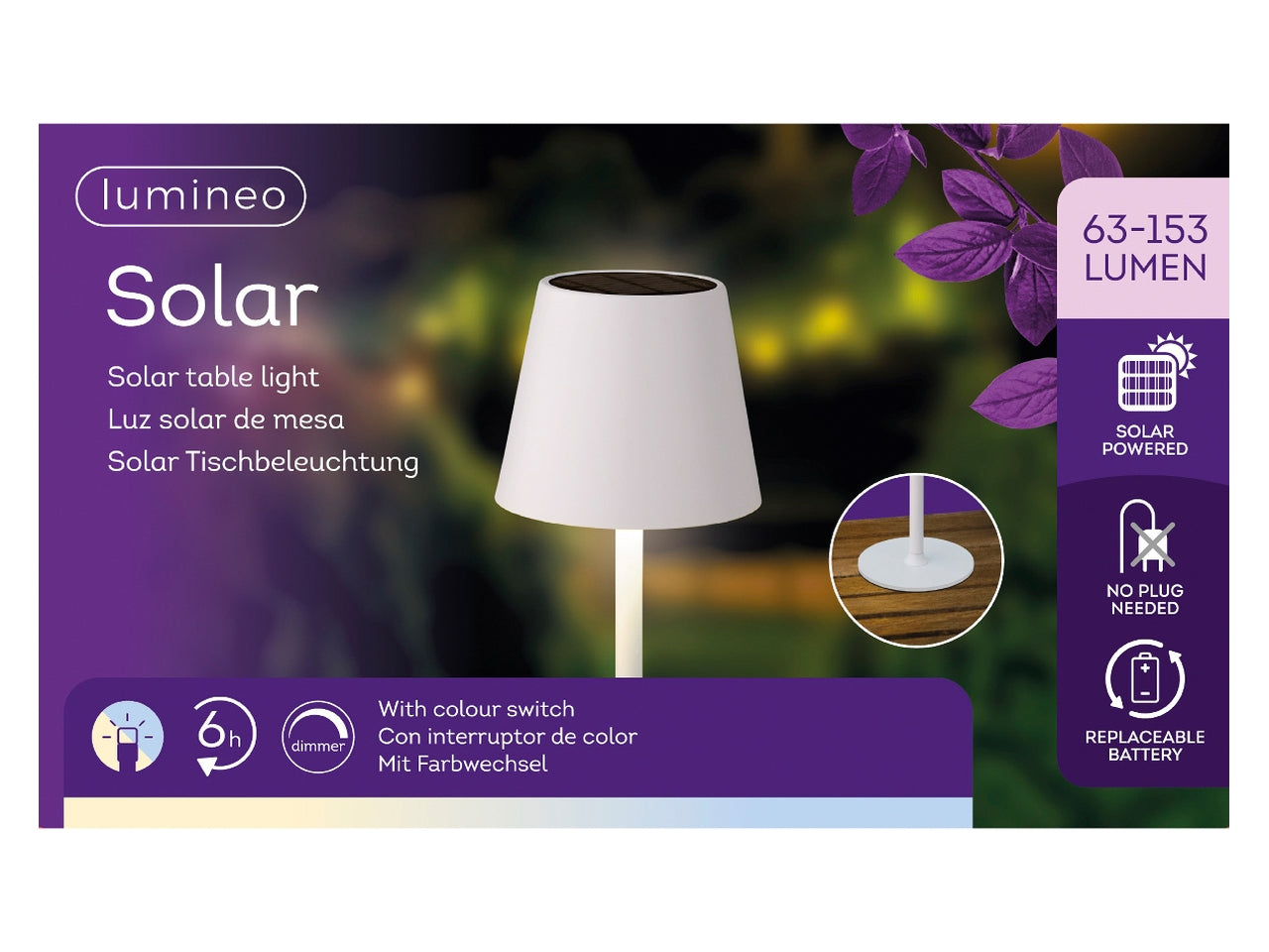 Lampada da tavolo sol metal biancad.11xh.37cm