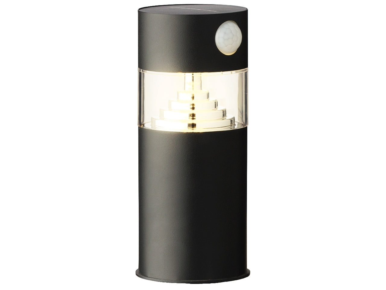 Faretto solare da giardino in acciaio diametro 7,6cm x altezza 18cm in 3 colori assortiti luce fissa bianco caldo