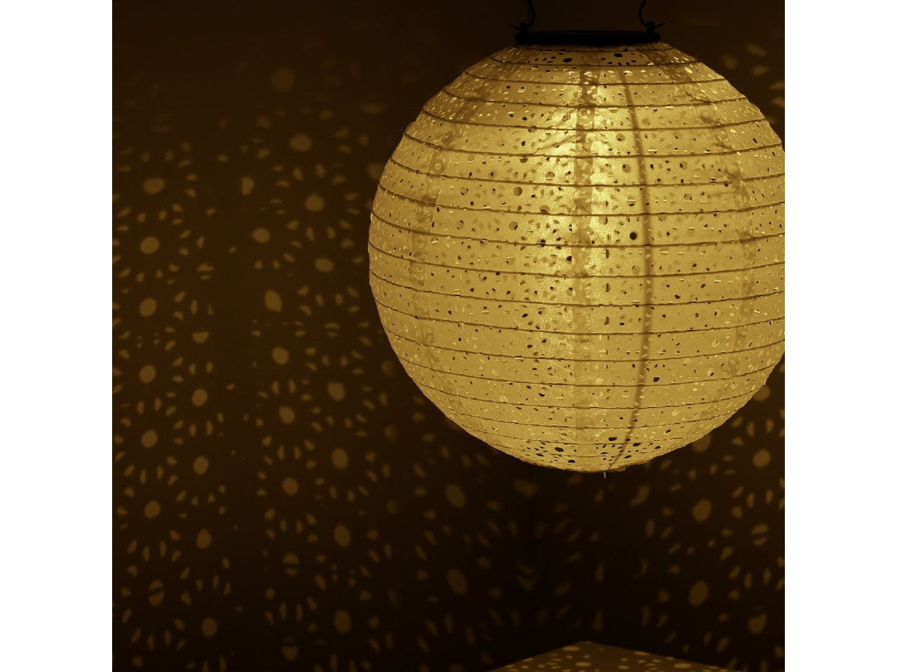 Lanterna solare in nylon bianca con luce fissa bianco caldo diametro 25cm x altezza 23cm $