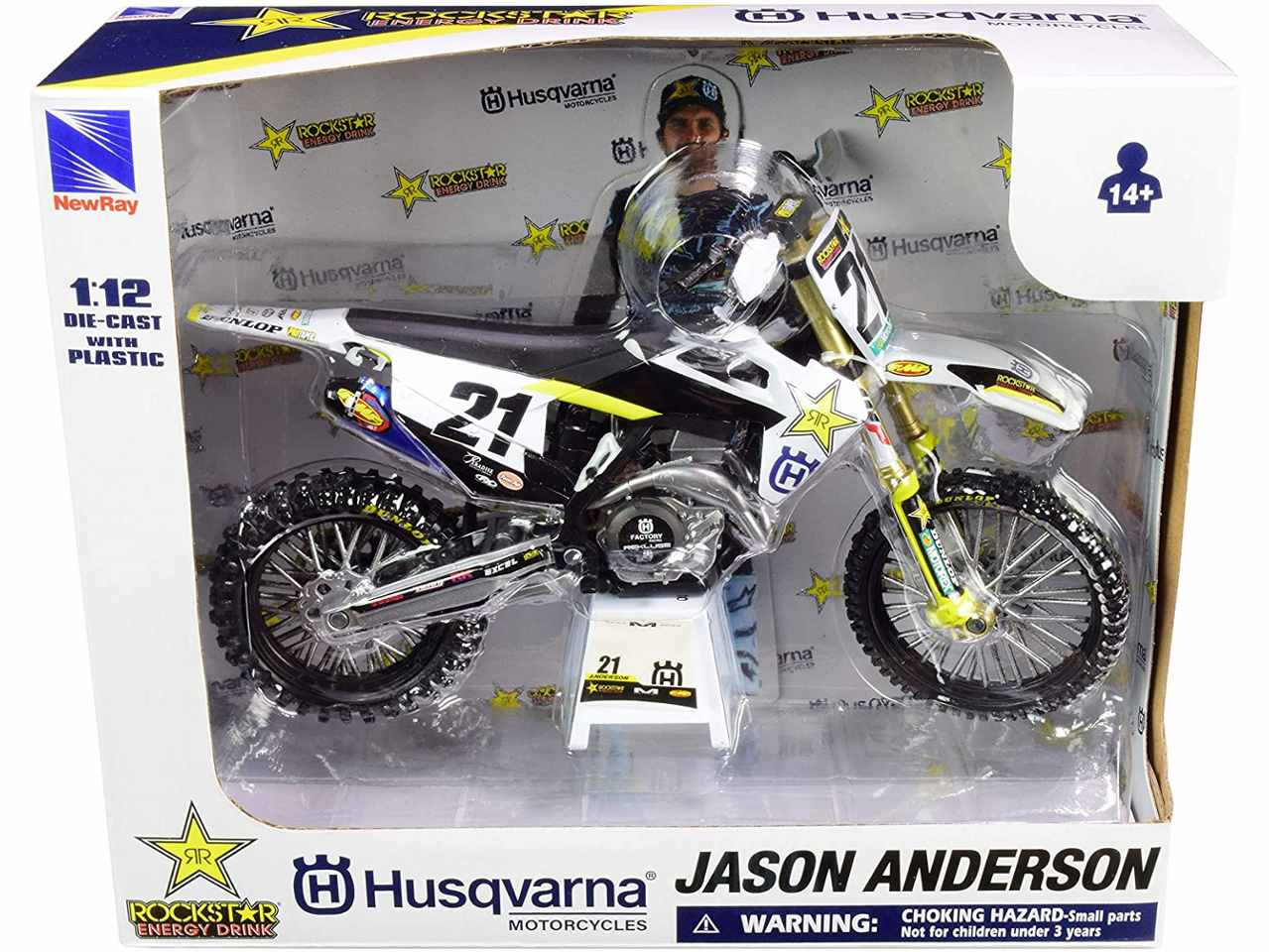 Moto husqvarna factory racing team fc450 jason anderson n.21 in scala 1:12