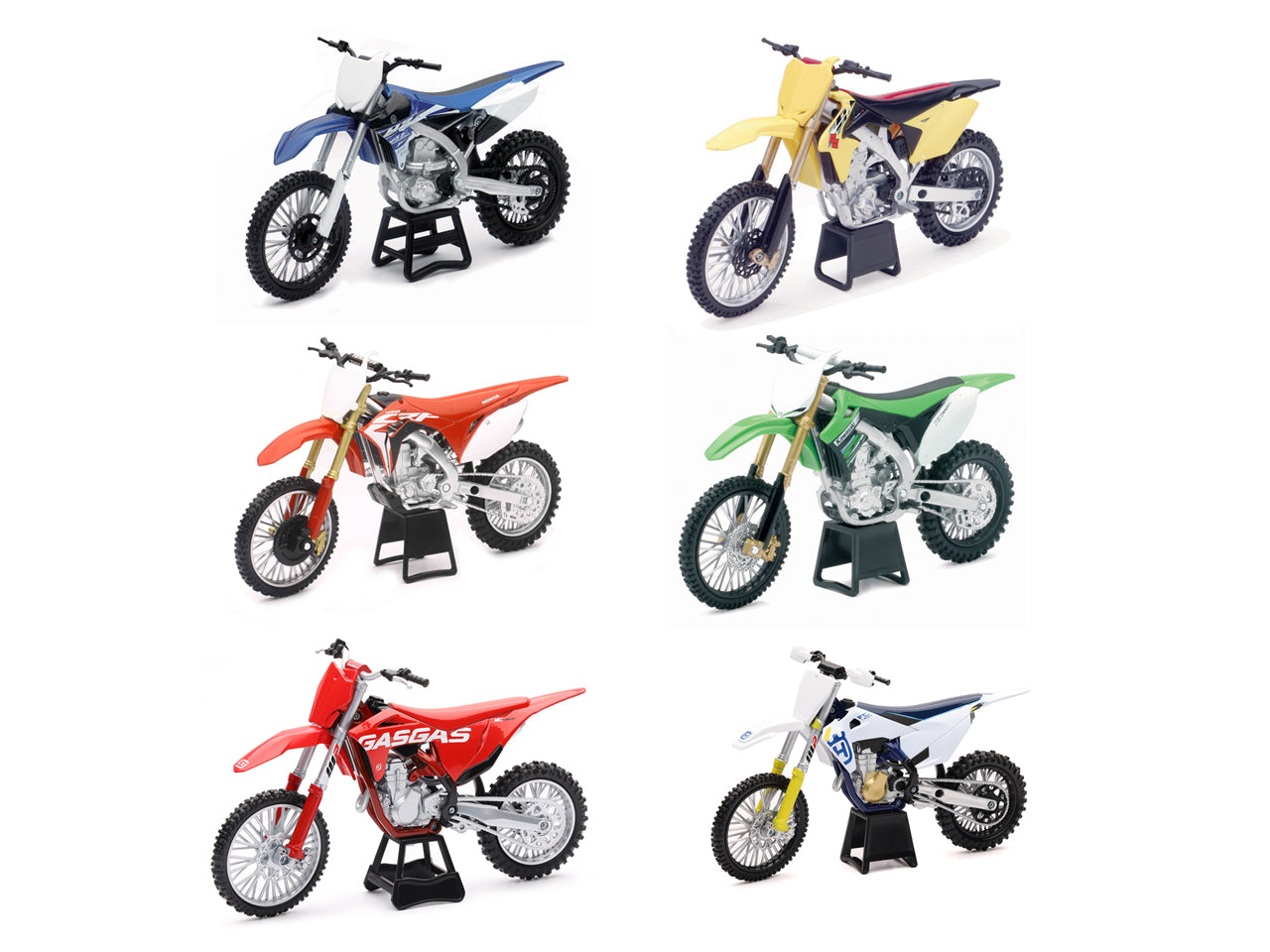Moto japan dirt bikes in scala 1:12 in 6 assortimenti
