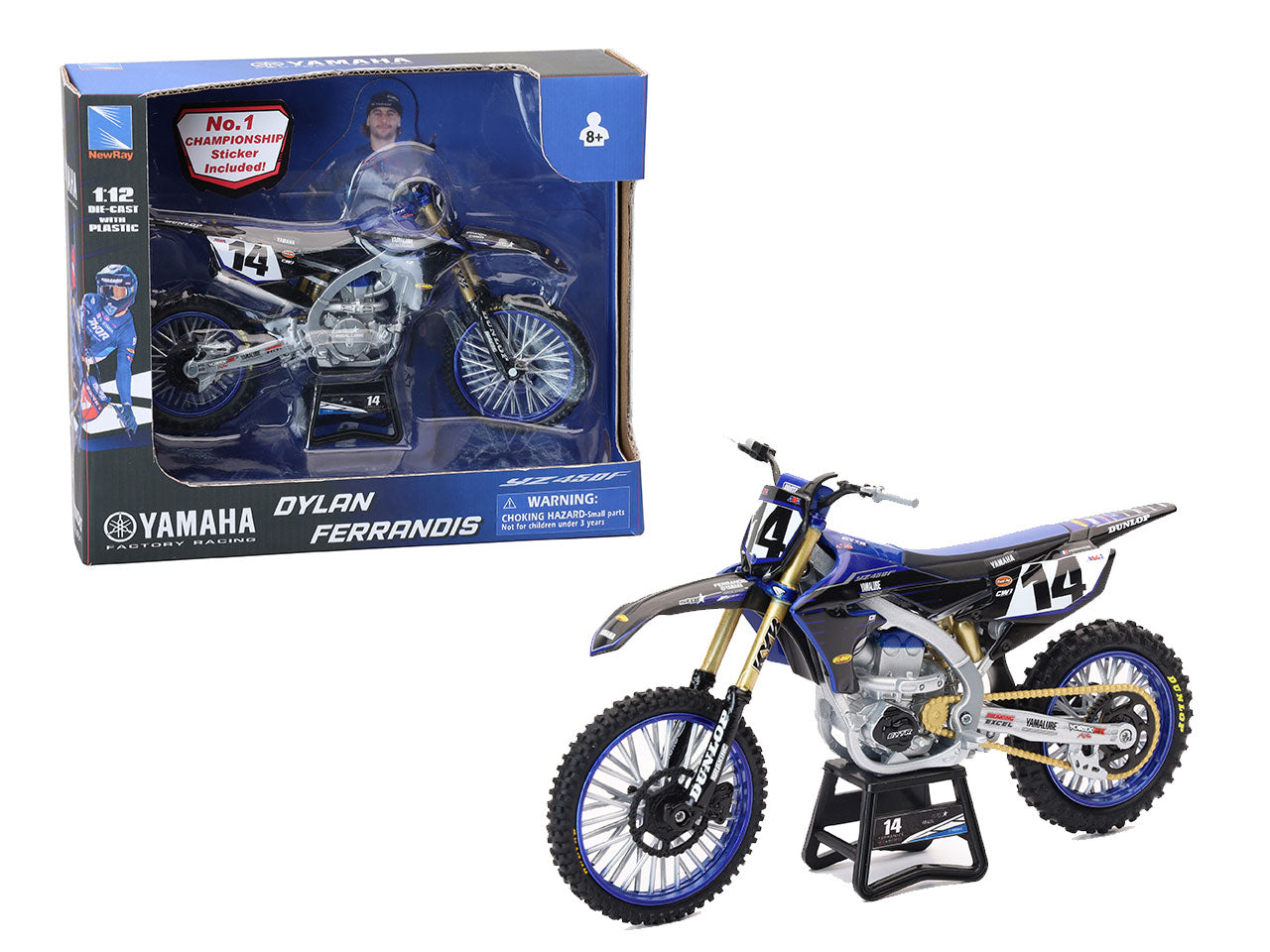Yamaha yz450f racing dylan ferrandis 14 scala 1:12