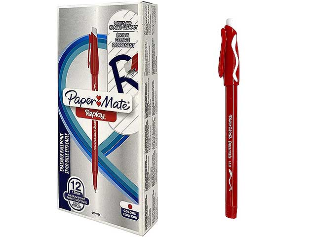 Penna paper mate replay 12 pezzi rossa $