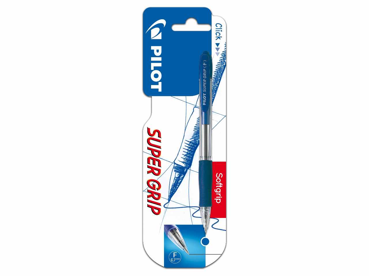 Pilot penna a sfera super grip 0,7 blu 3818013
