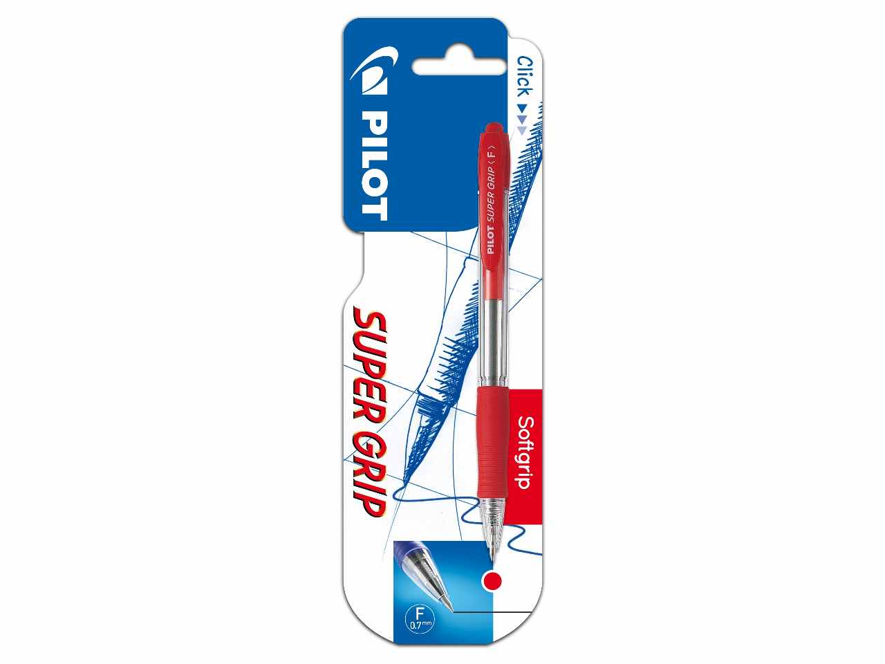 Pilot penna a sfera super grip 0,7 rossa 3818020