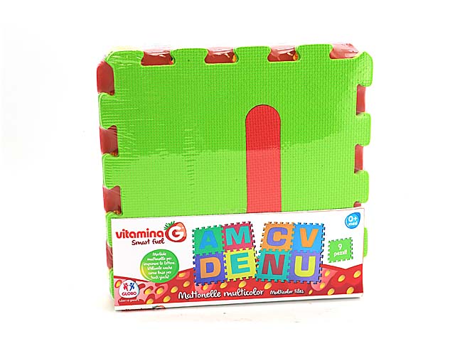 Vitamina G mattonelle puzzle lettere 9pezzi 10mm 32x32cm assortiti